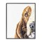 Stupell Industries Cute Basset Hound Pet Watercolor Framed Giclee Art